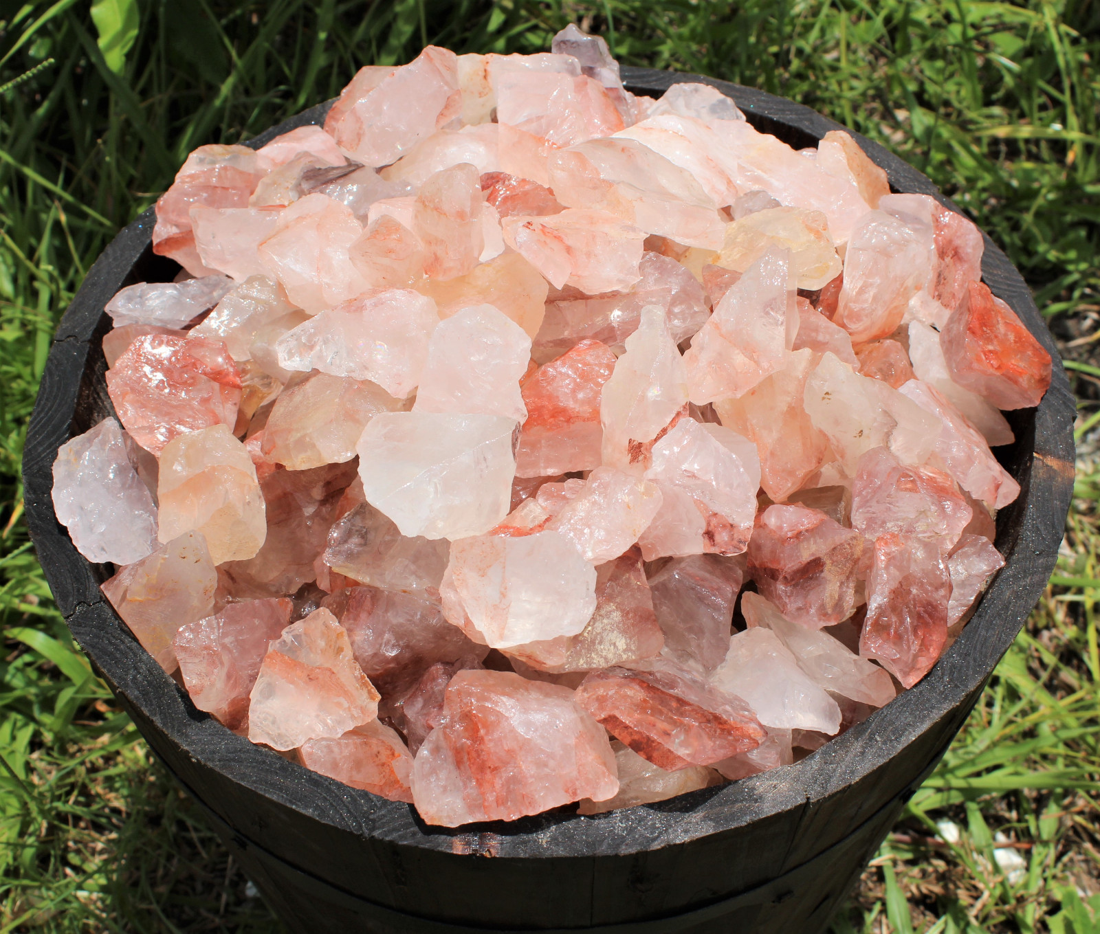 1/4 lb Bulk Lot Natural Rough Fire Quartz Crystal, Raw Hematoid Mineral (4 oz)