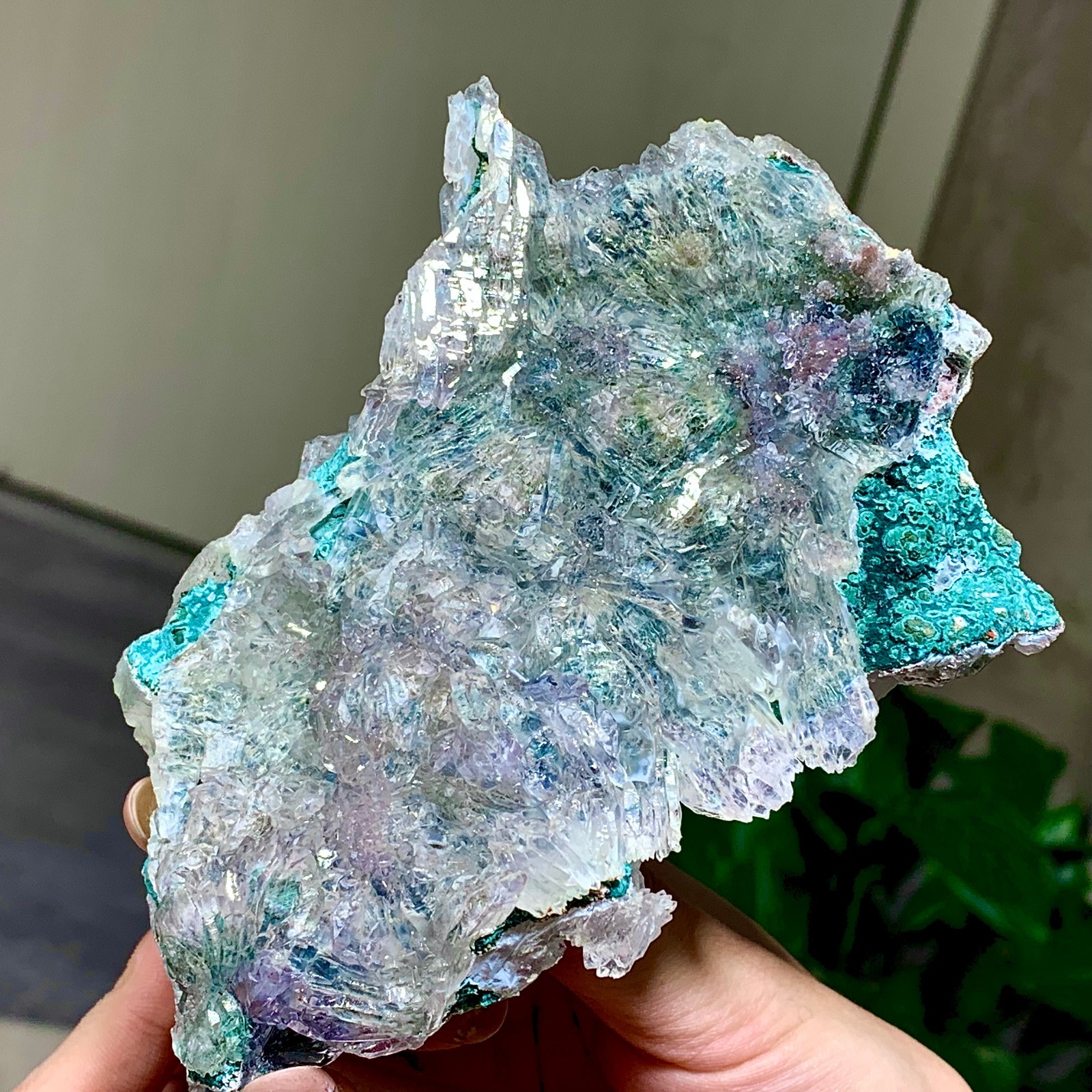 168g Natural Vision Amethyst quartz cluster crystal druzy mineral specimen