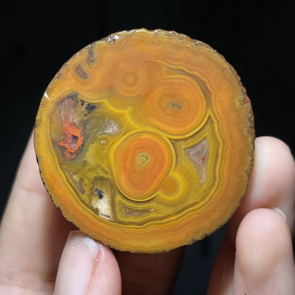 Half Rough Agate ore crystal Achat Nodule Chinese bloody battle Agate 50g D767