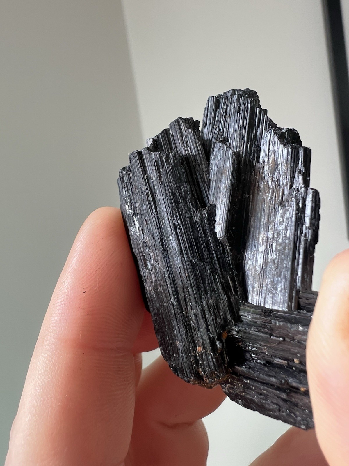 35g – Raw Black Tourmaline Crystal Fan | Mozambique