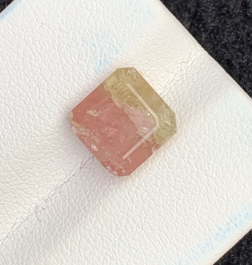 4.60ct natural pink & green bi colors faceted watermelon tourmaline 9.2mm