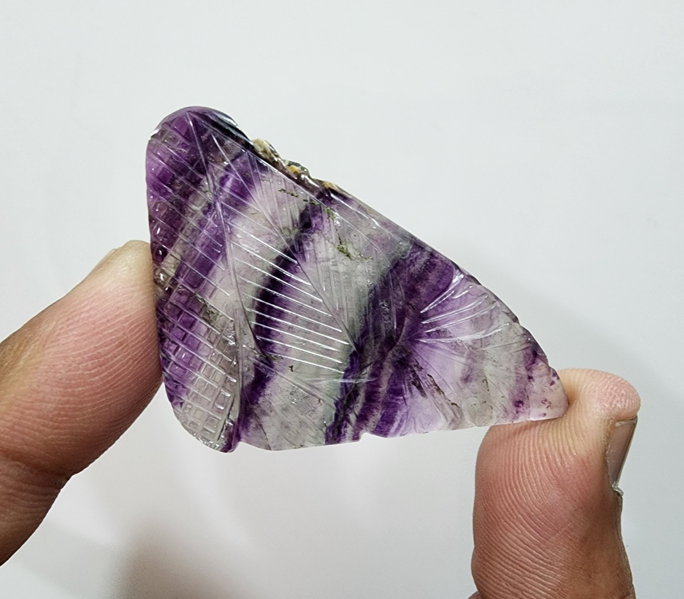 Fantastic Designing Carving Rainbow Fluorite Fancy Shape 132 Crt Loose Gemstone