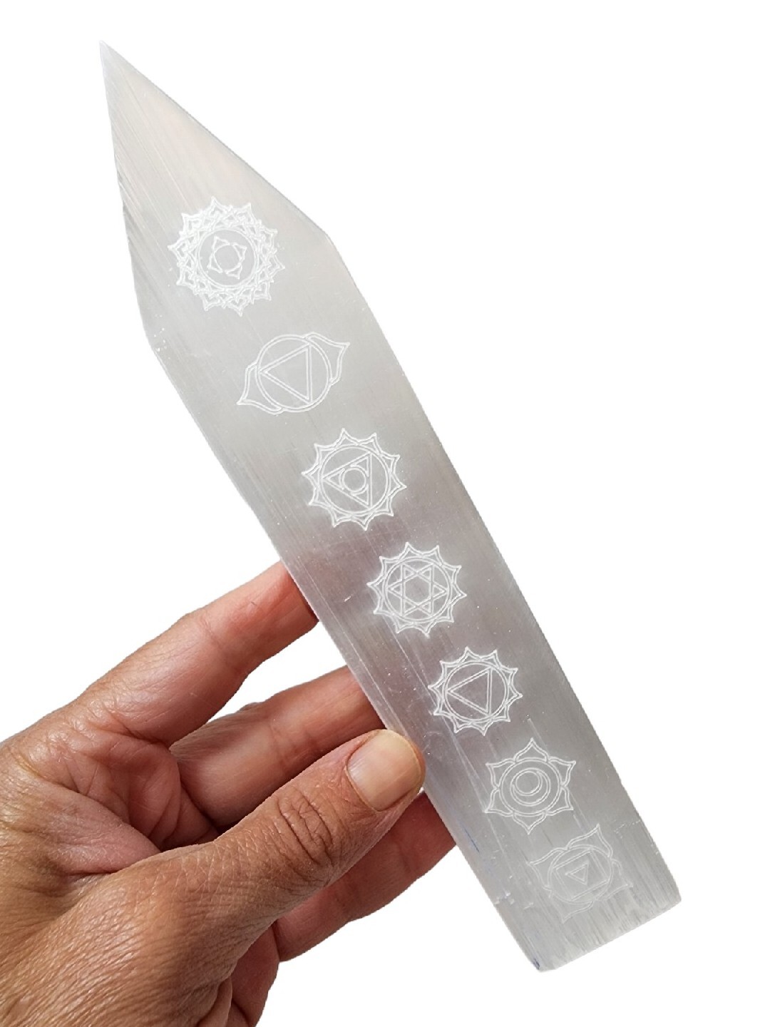 Selenite Crystal Polished Chakra Charging Plate Morocco 132.6 grams
