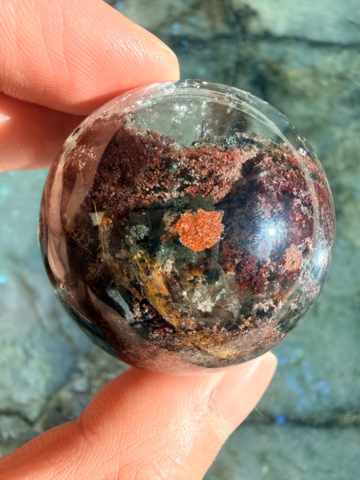 Top Grade Rare Rouge Pink Garden Quartz Sphere From Brazil, 1.5″ | High Clarity