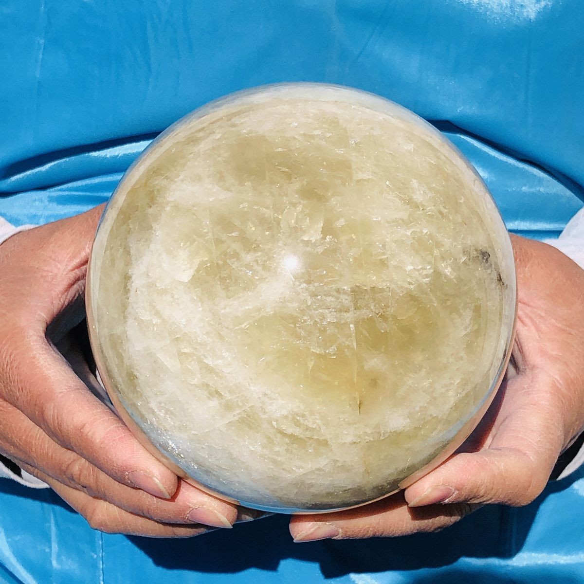 6.04LB Natural Yellow Crystal Ball Quartz Yellow Crystal Ball Healing