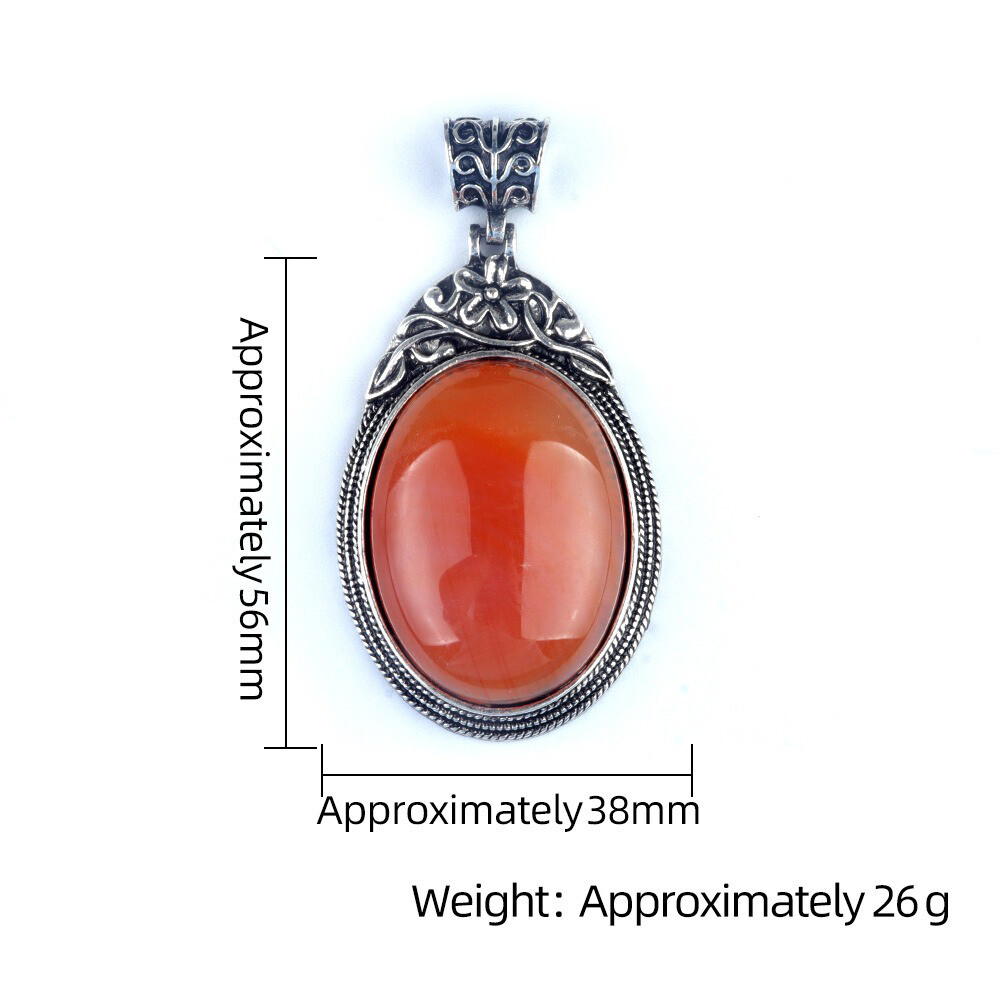 1pc Oval Crystal Pendant Chakra Beads Gemstone Faceback Necklace Jewelry Gifts