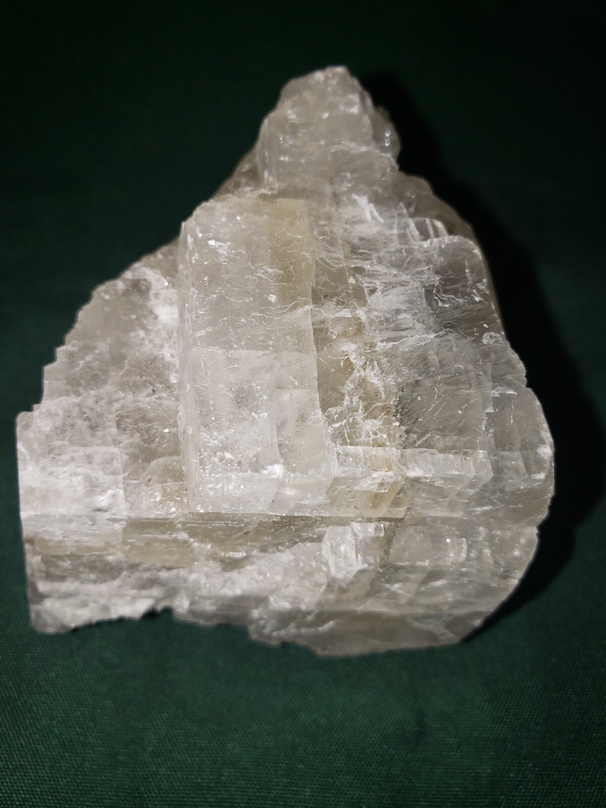 Large Calcite Crystal Yellow/White/Clear with rainbow hues 2.6 oz