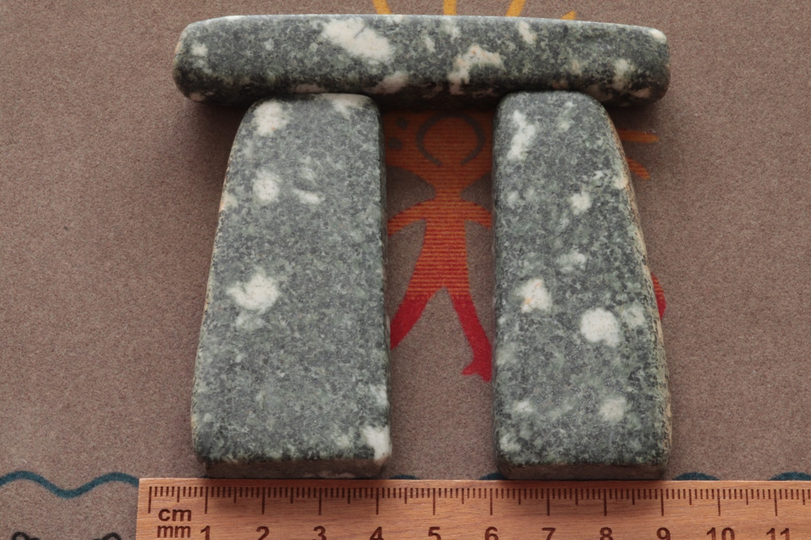 3 x Preseli Blue Stone Polished Pieces Forming an Arch 205g 75mm-93mm