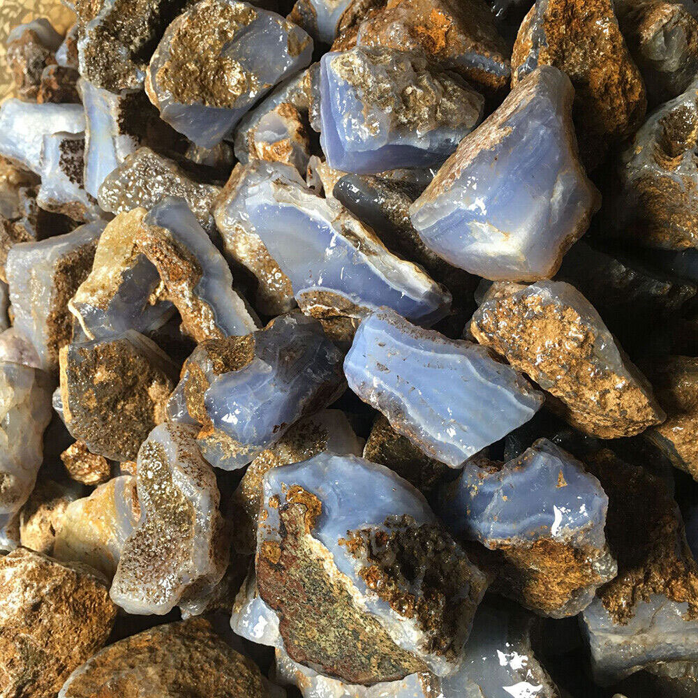 100/200g Raw Blue Lace Agate Stone -Rough Blue Lace Agate Healing crystal Stone-