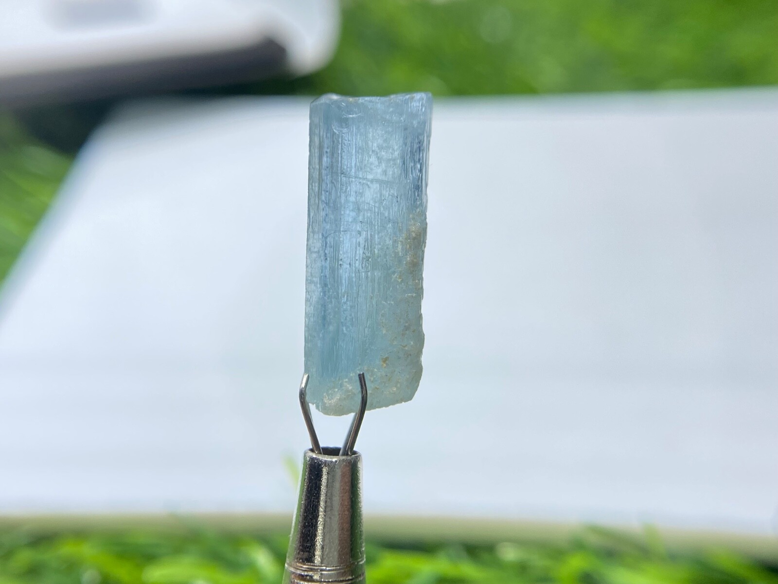 Natural Aquamarine Crystal Rough Gemstone 9.5 Carats 22x8mm Blue Color