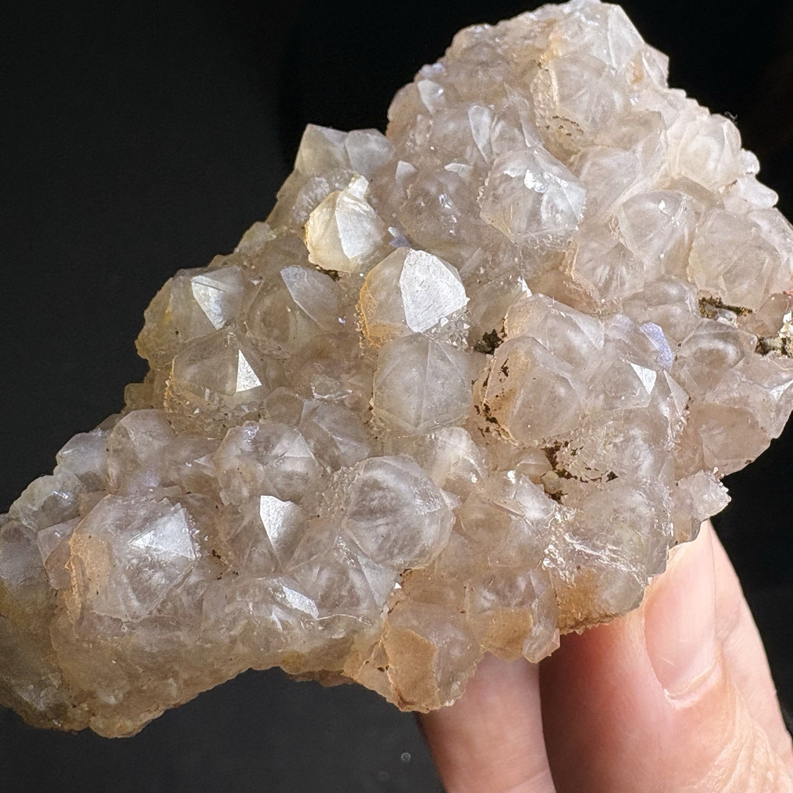 Natural Crystal Quartz Cluster w/ White Pyramid Inclusion Raw Mineral Healing