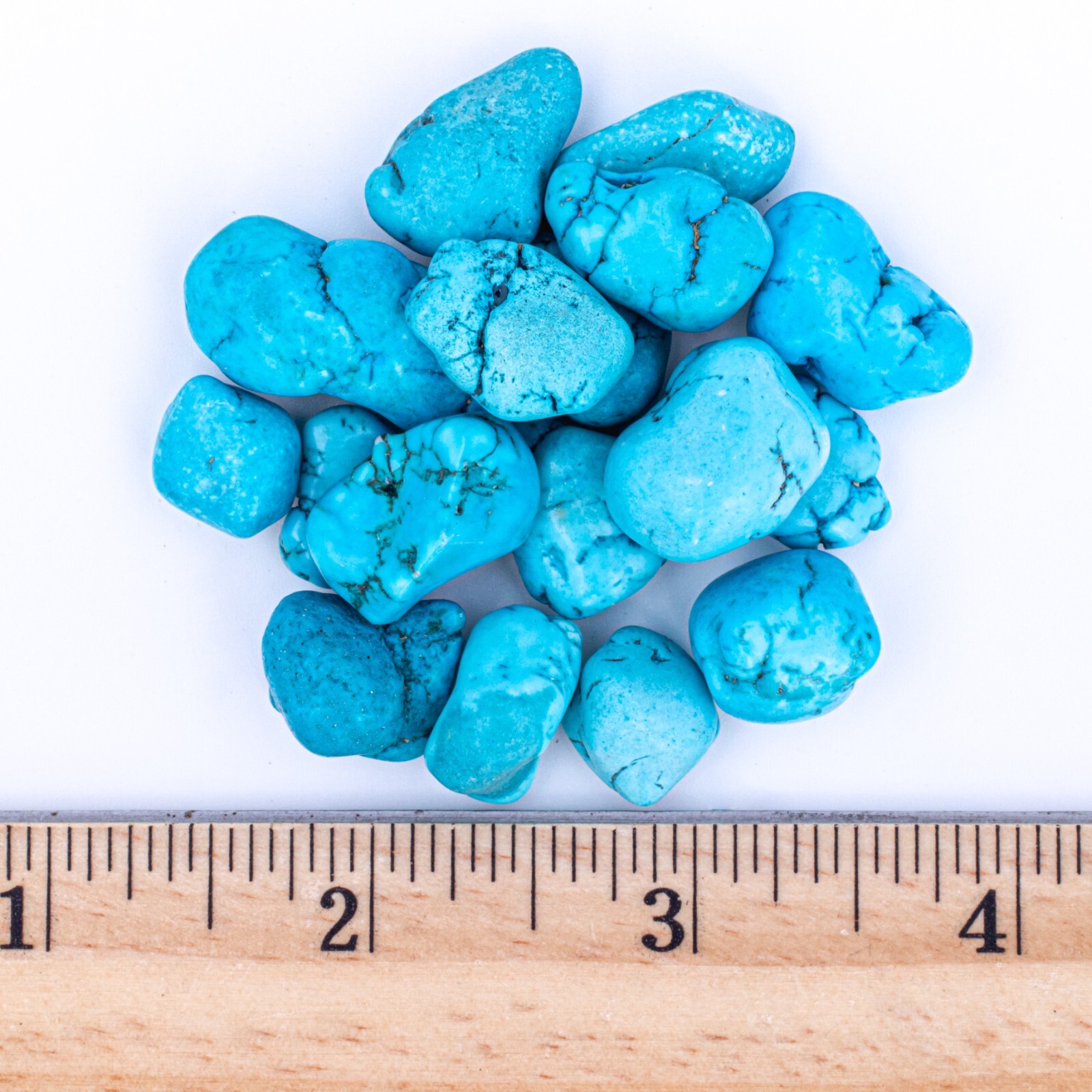 50g Tumbled Blue Turquenite Gemstone Crystals 15-25 Stones Bulk Rocks Wholesale