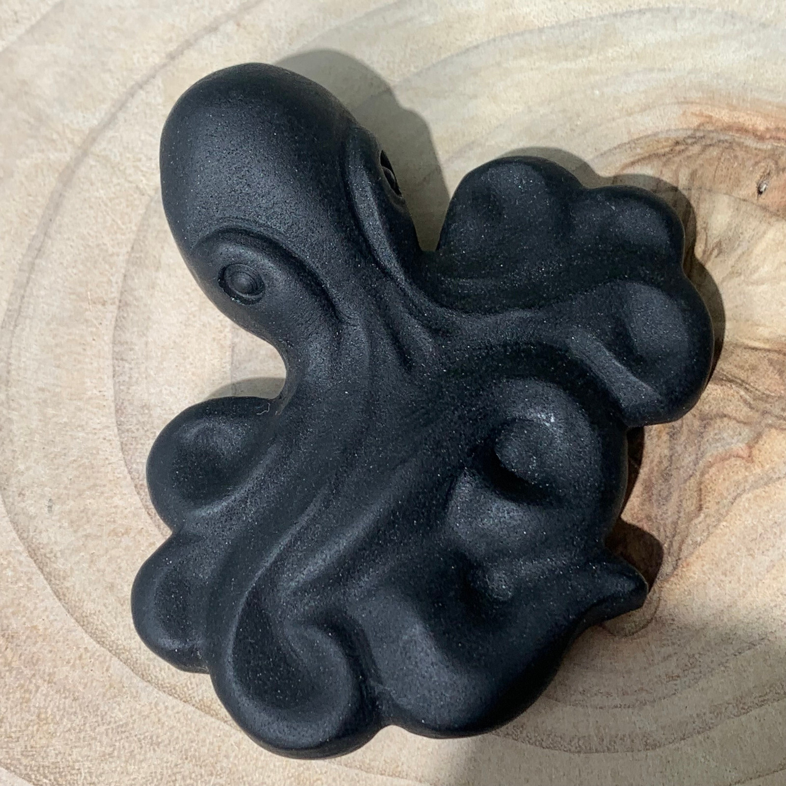 62G Natural Obsidian Stone Carved Octopus Quartz Crystal Carving Healing