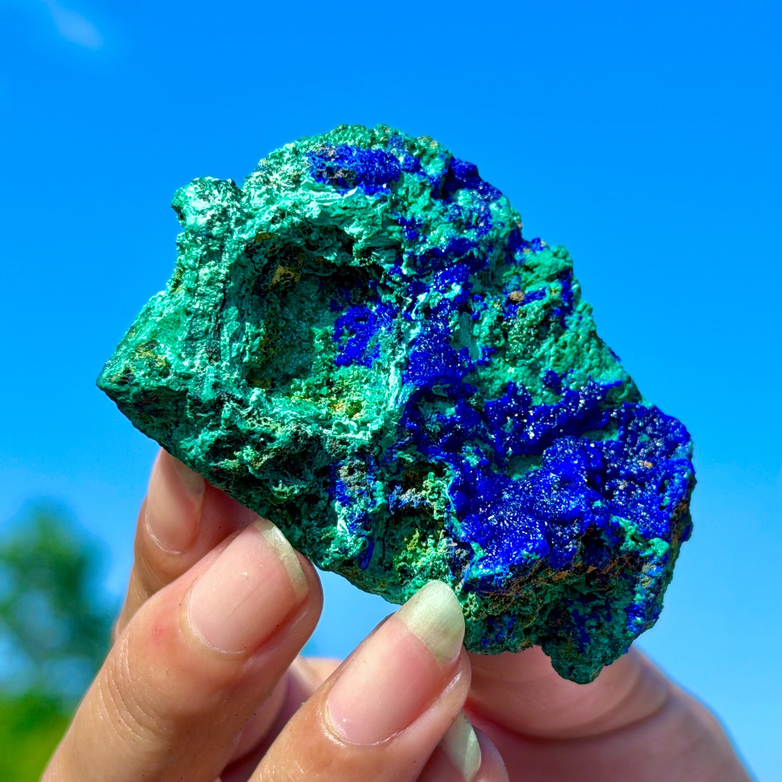 80G BEST NATURAL Azurite/Malachite Crystal Quartz Minerals Specimens