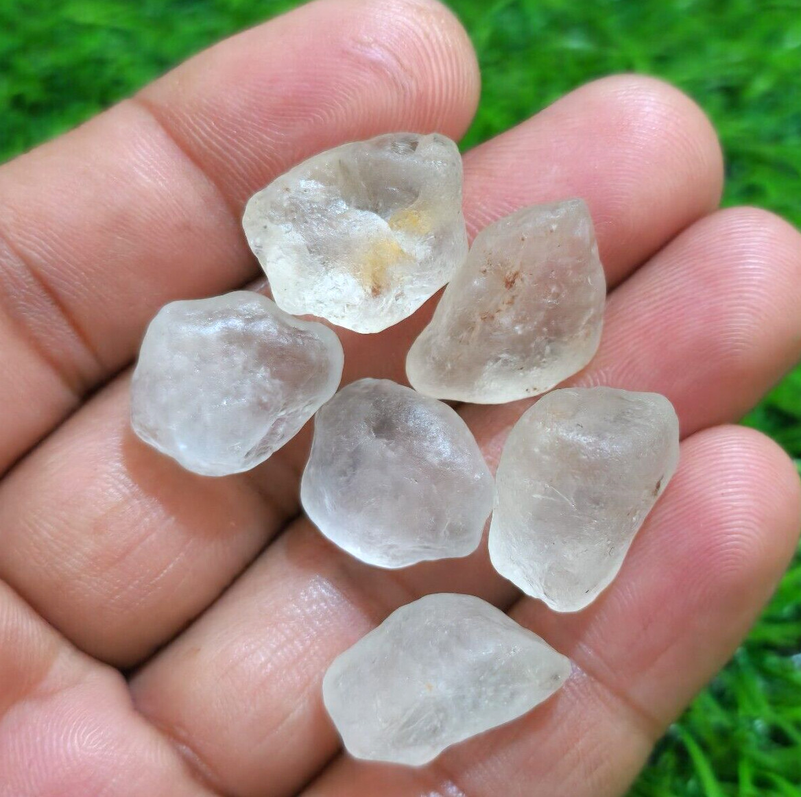 Size 18-19 MM Rare A+6 Pcs Lot White Topaz Raw Loose Gemstone Jewelry For Making