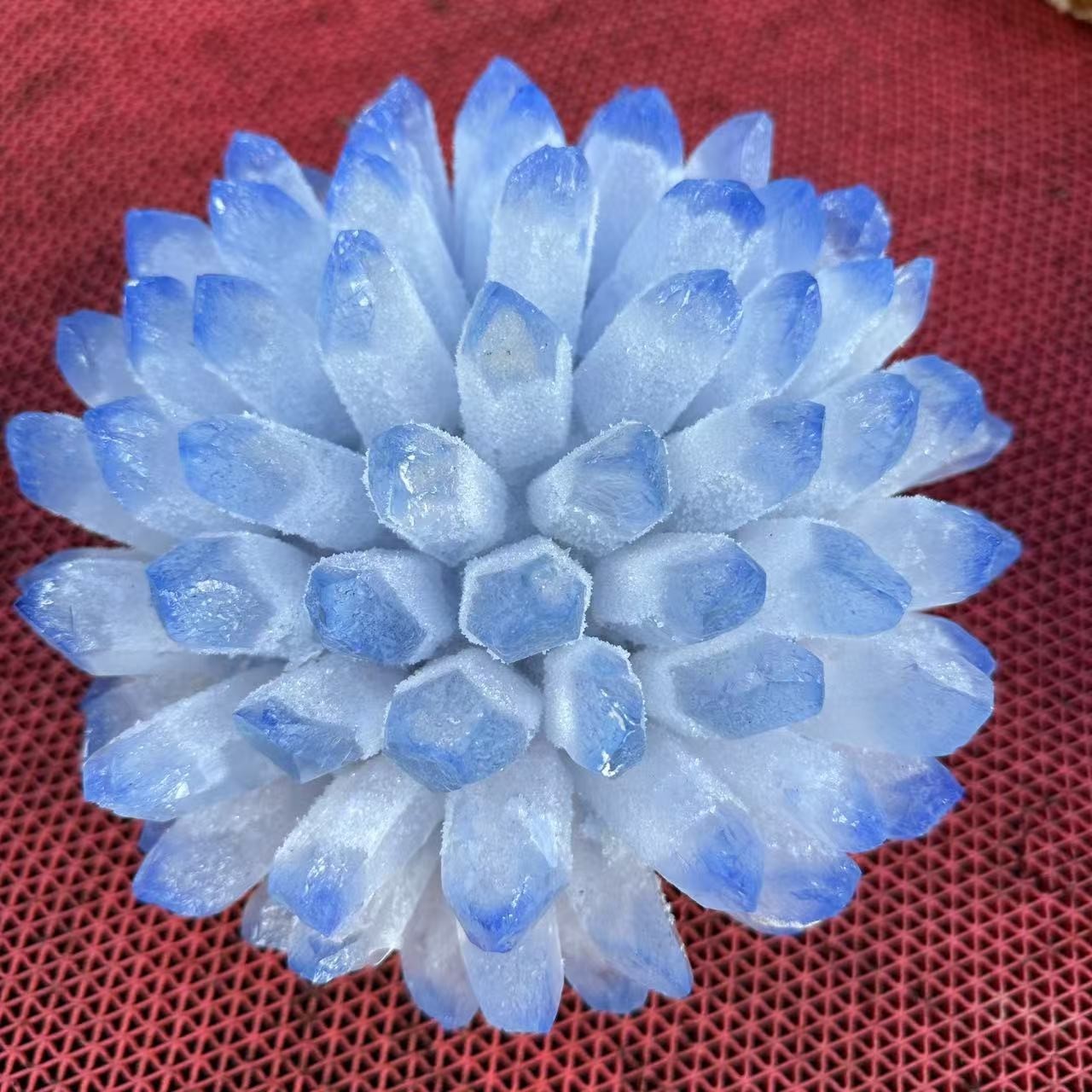 New Find blue Phantom Quartz Crystal Cluster Mineral Specimen Healing 12LB+ 1pc