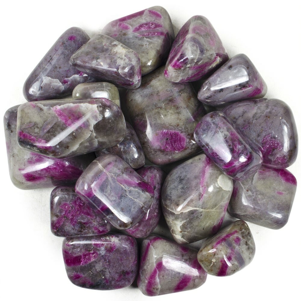 1 Piece of Top Grade Hand Polished Ruby in Feldspar from India – Avg 1″-1.25″