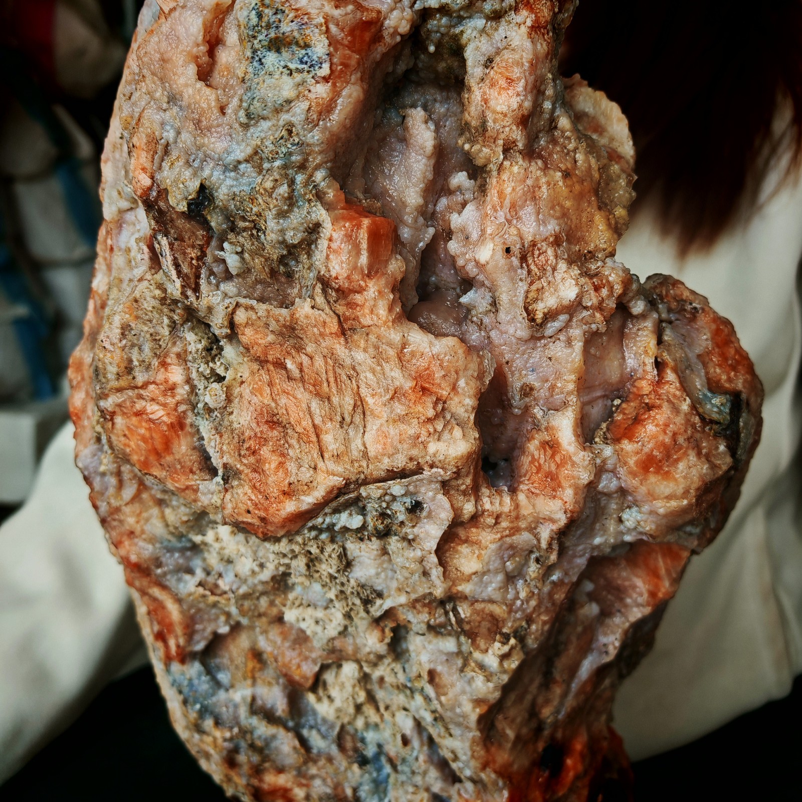 31.13LB Natural Sun Stone Sea Blue Treasure Symbiotic Primitive Stone Specimen