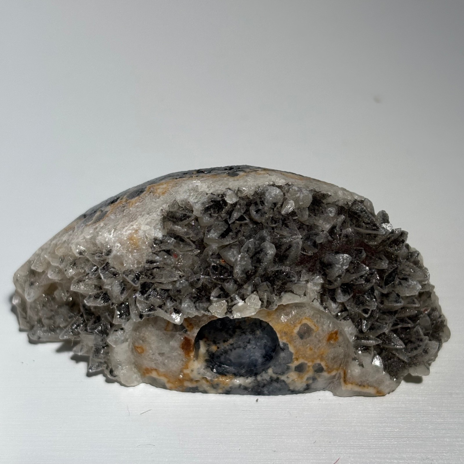 40g Natural white crystal cluster carving of God’s Eye-AS2
