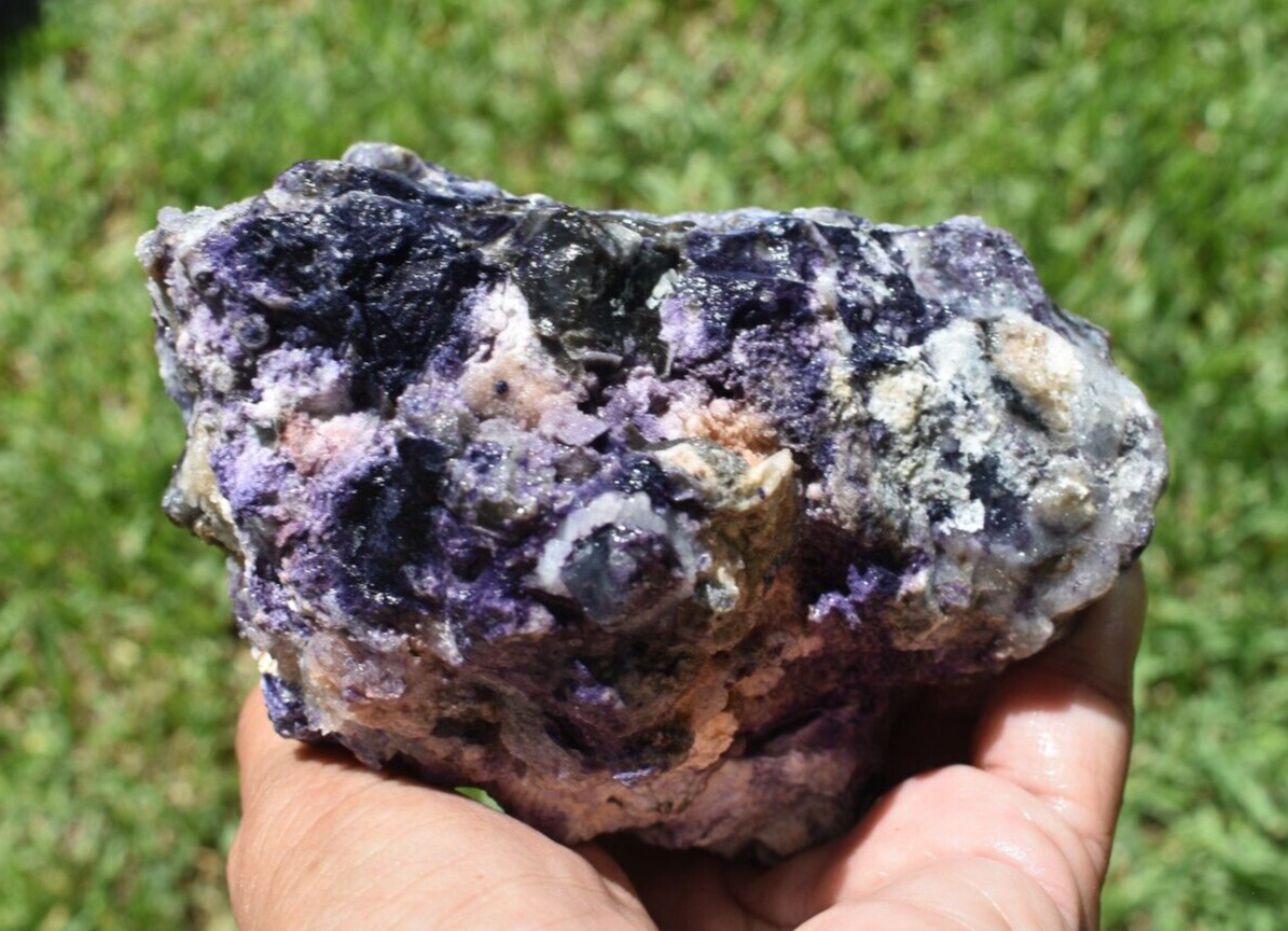 1.92 LB PURPLE TIFFANY STONE ROUGH, OPALIZED FLUORITE Utah (GSD)