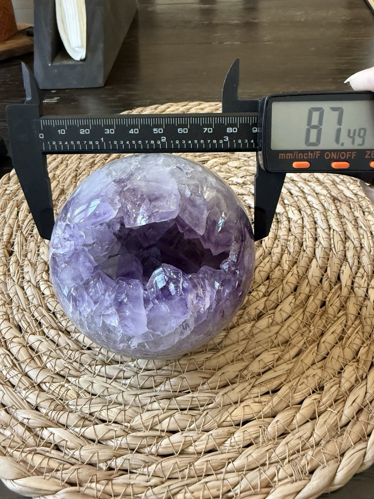 Large 87mm Toothy Amethyst Crystal Druzy Sphere 1lb 12 Oz Purple Phantoms Ball