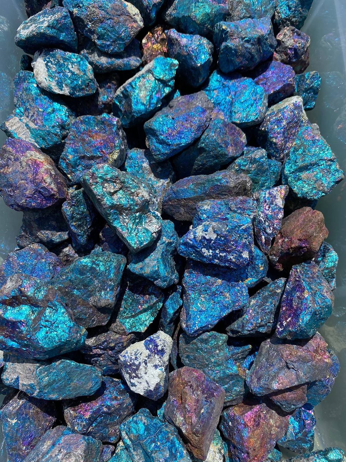 Raw Peacock Ore Stone, Rough Rainbow Chalcopyrite Stone, Natural Stone