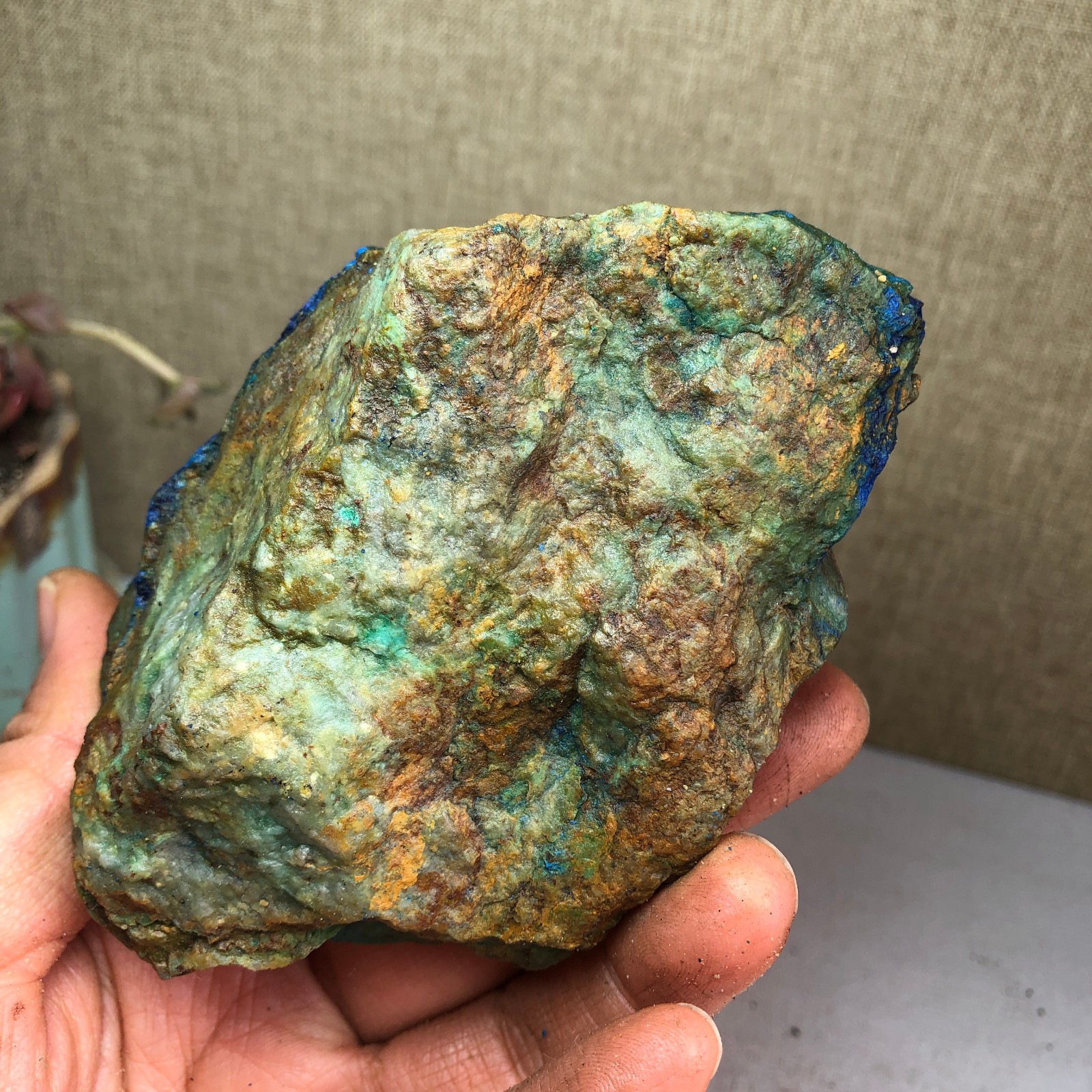 382g Natural Azurite Malachite gemstone Rough original Crystal Specimen A3422