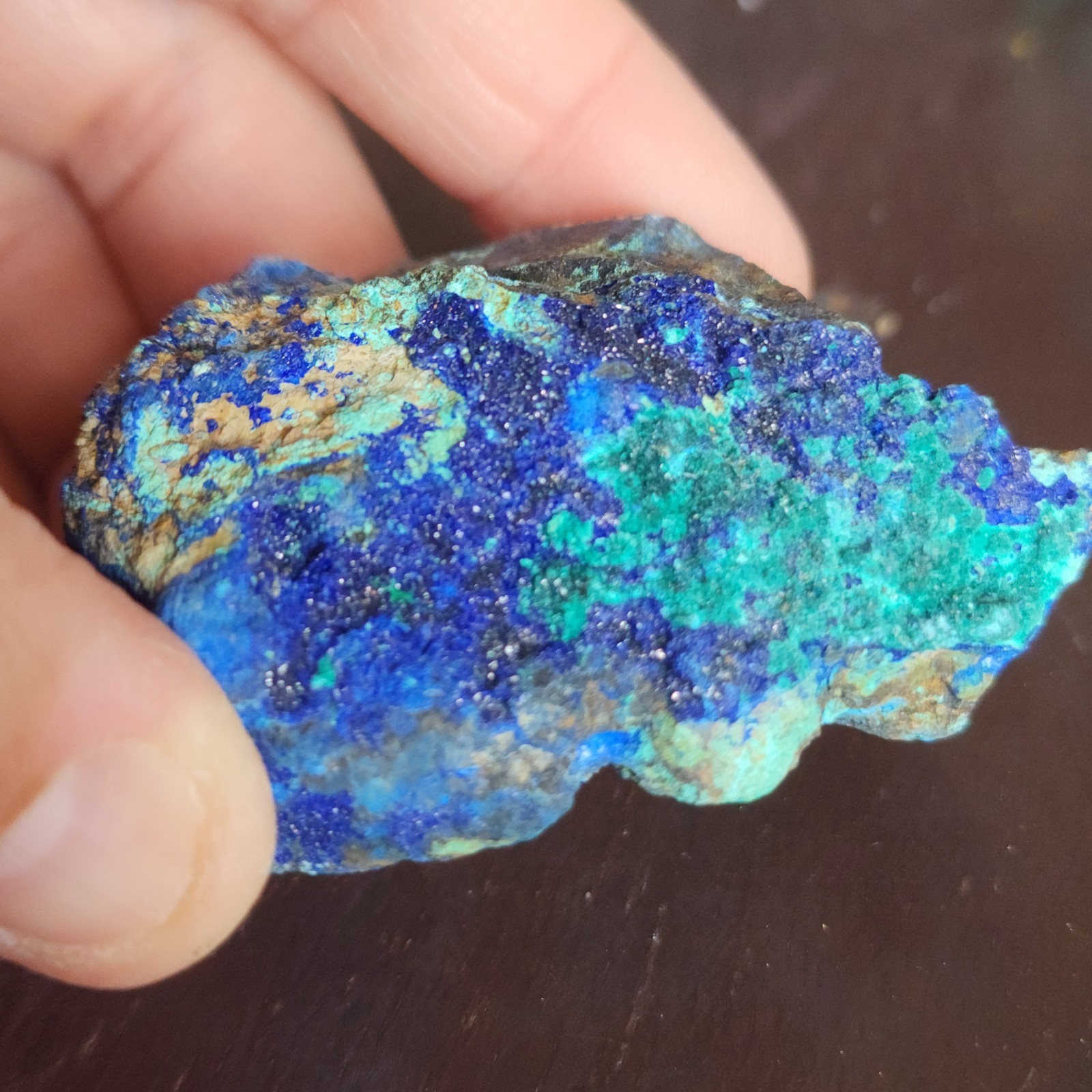 Azurite with Malachite Copper Mineral Specimen – 106g – USA