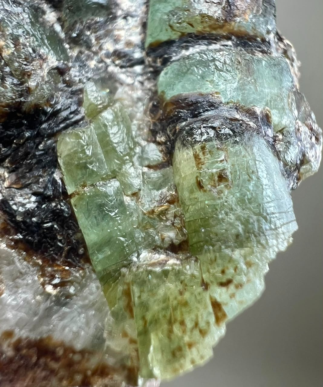105CT, Transparent Green Emerald Huge Crystals Bunch Specimen @Chitral Pakistan