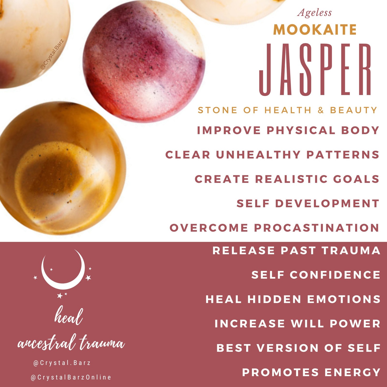 Mookaite Jasper All Seeing Eye Palm Stone – Mookaite Jasper Providence Eye –