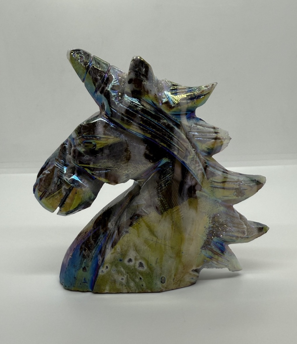 Angel Aura Sphalerite Unicorn Carving Figurine Decor
