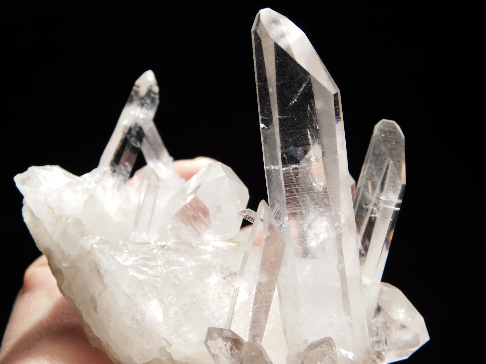 SUPER! TRANSLUCENT Quartz Crystal Cluster Collier Creek ARKANSAS 130gr