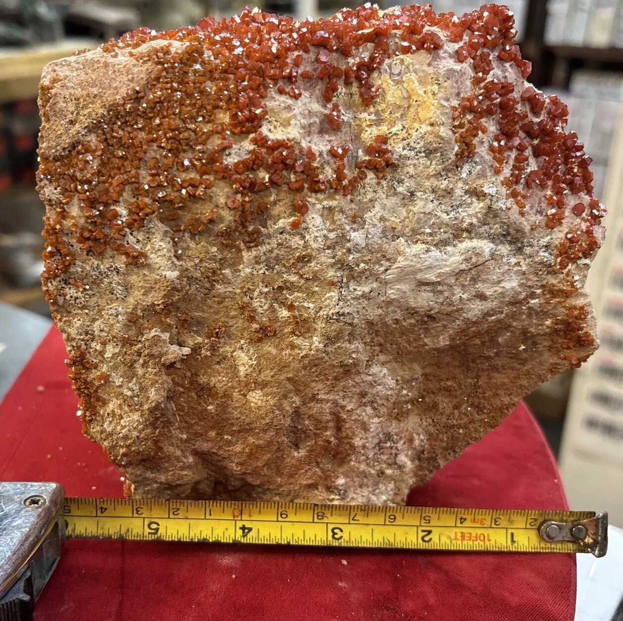 1706 Grams Vanadinite Crystals Cluster Mineral Specimen 5” X 5 1/2” X 3”