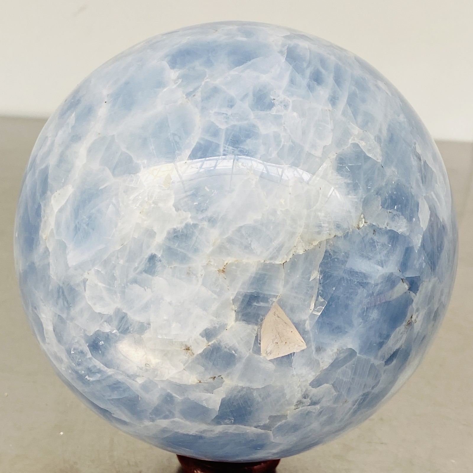 Natural Blue Celestite Crystal Sphere Ball Healing Madagascar 2840G (6.26LB)