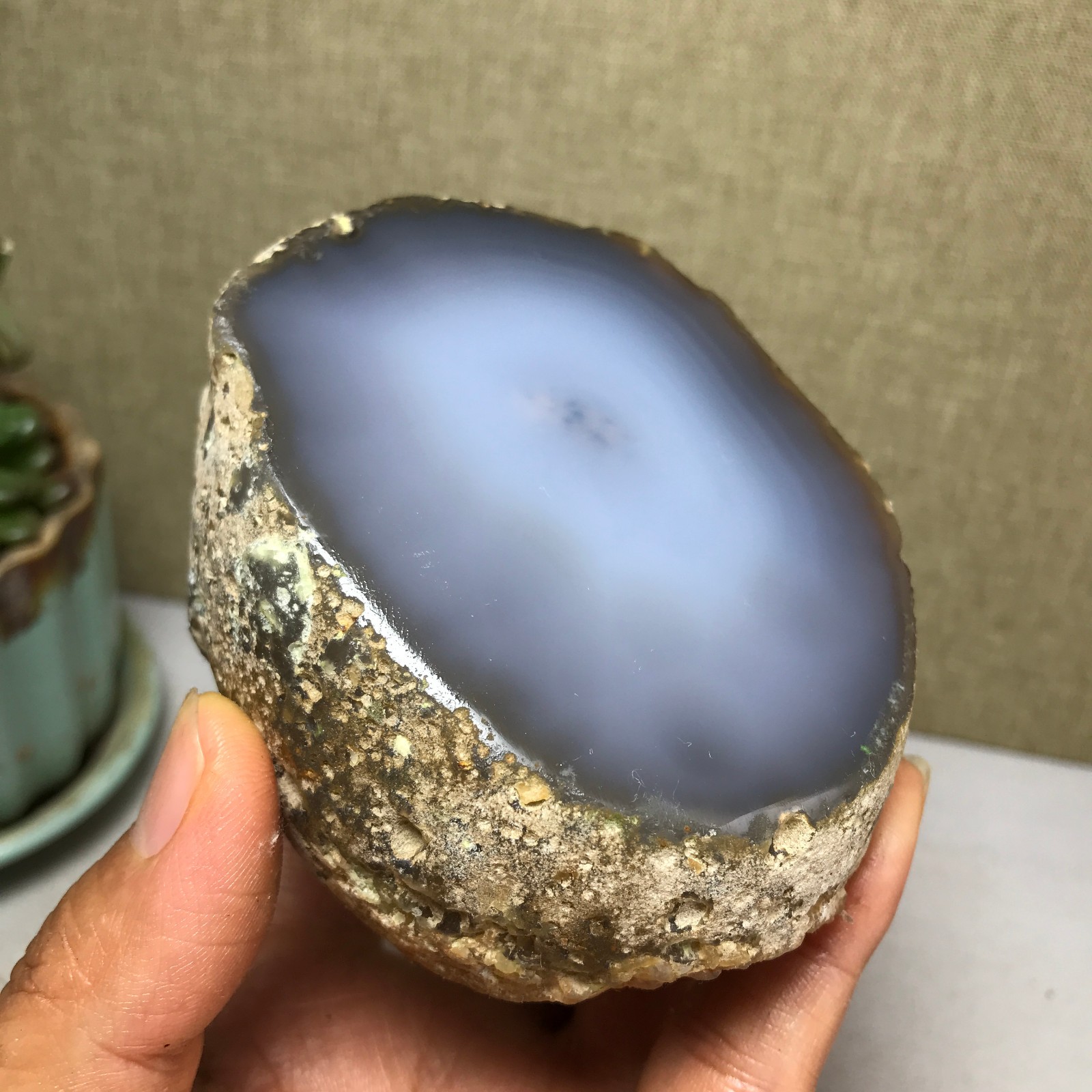 Rare Enhydro quartz moving water active blister quartz specimen 449g A4358