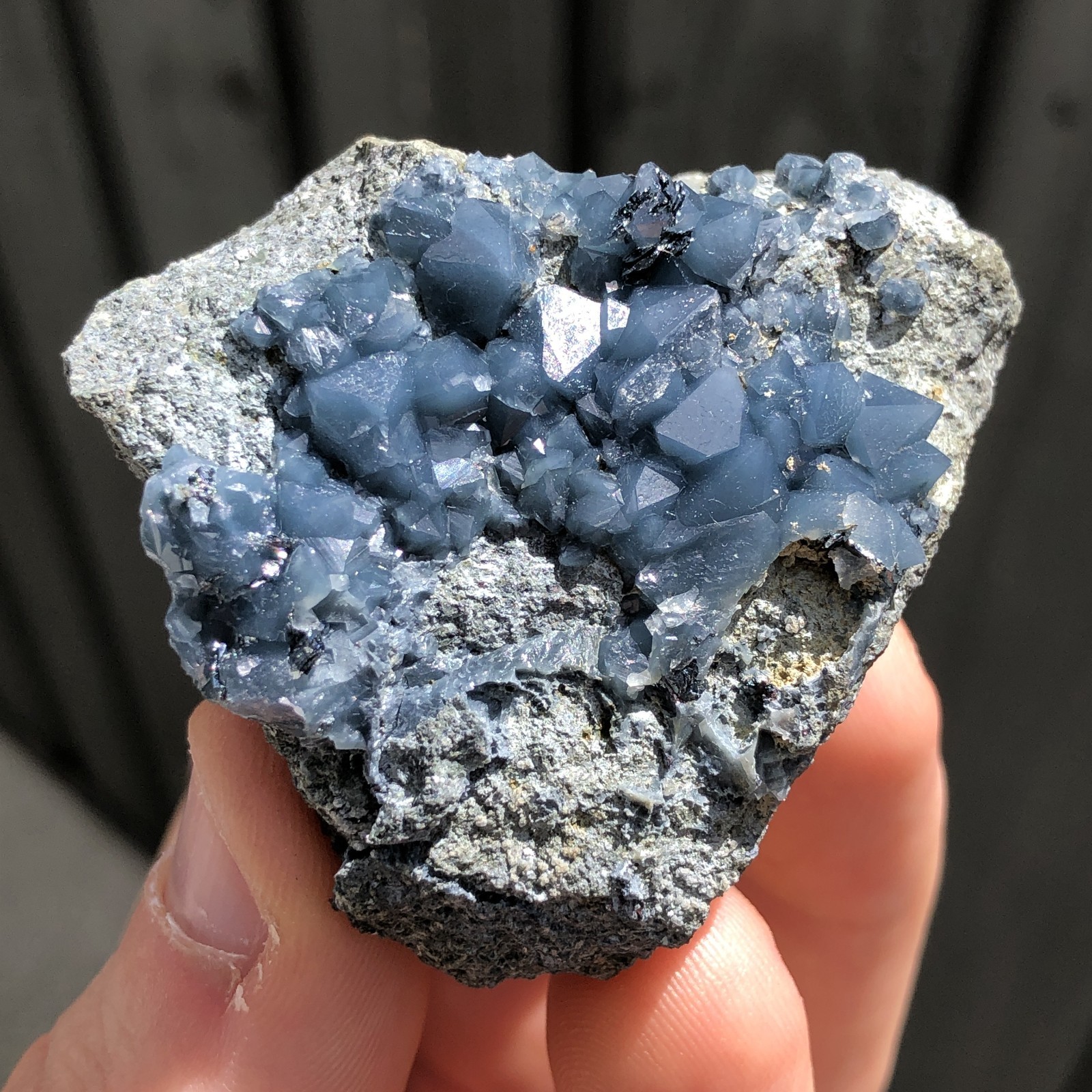 5.2cm Blue Quartz with Riebeckite Inclusions from Malaga, Spain