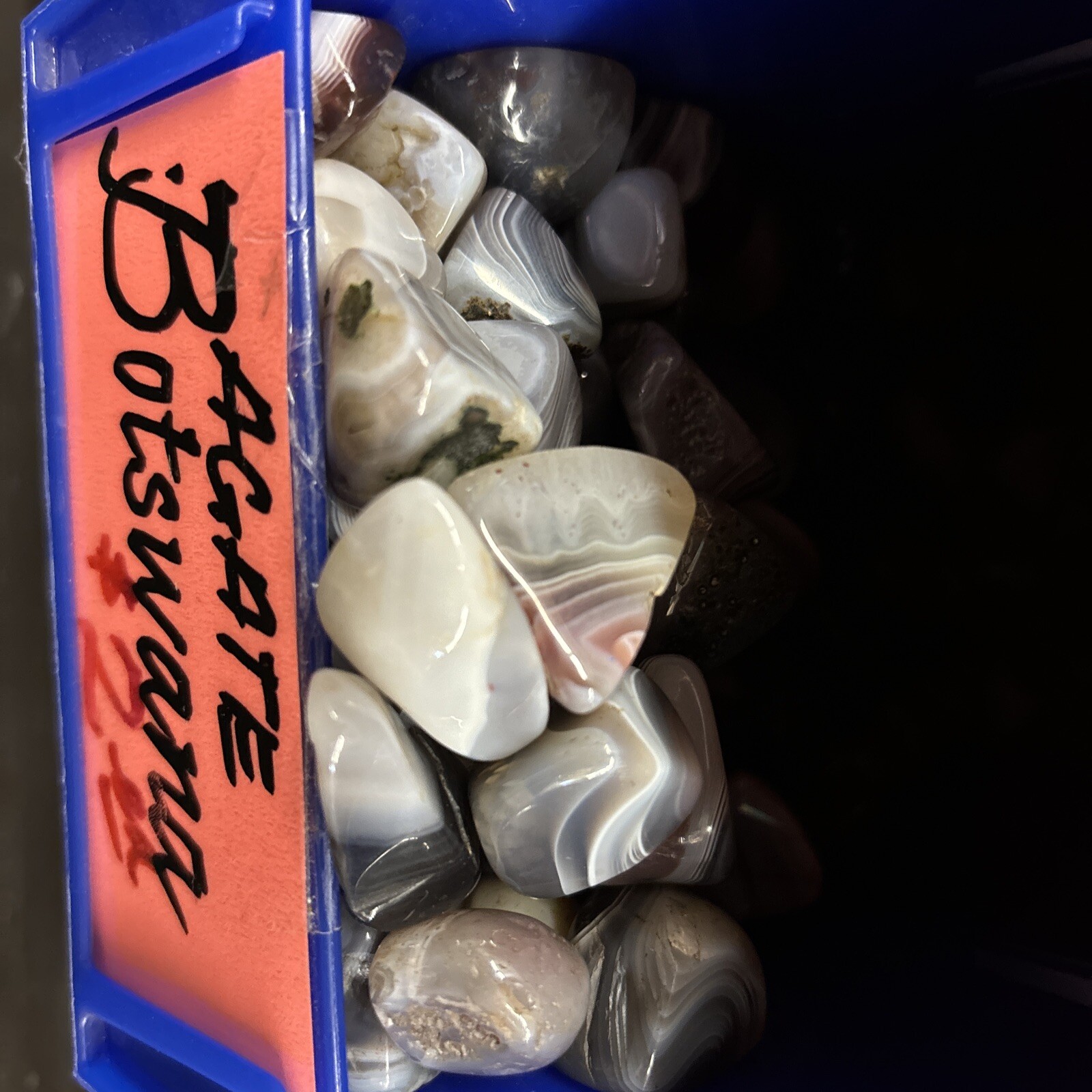 Grade A++ Botswana Agate Tumbled Stones 0.75-1 Inch, Wholesale Bulk Lot