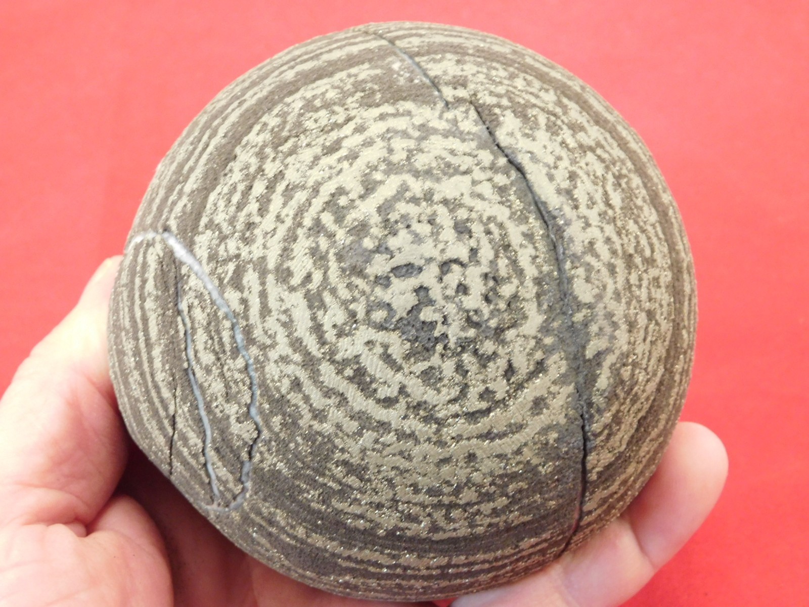 BIG! 100% Natural Ringed PYRITE Concretion From China! With Stand 1241gr