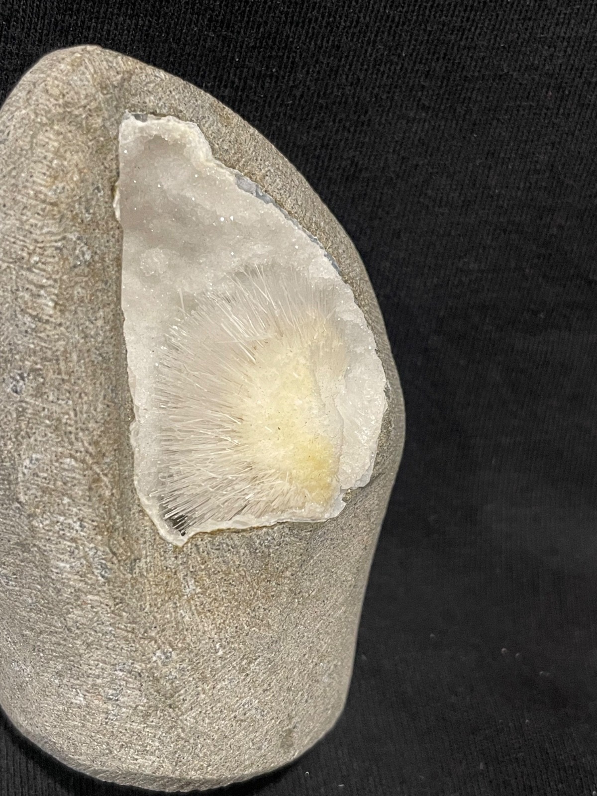 Stunning scolecite geode in awesome spray in natural formation specimen