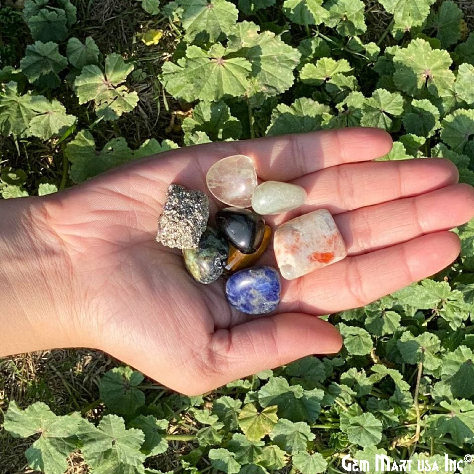 8pc Lot Tumble Stone Multi Color Beautiful Tumble Stone Healing Set Reiki stones