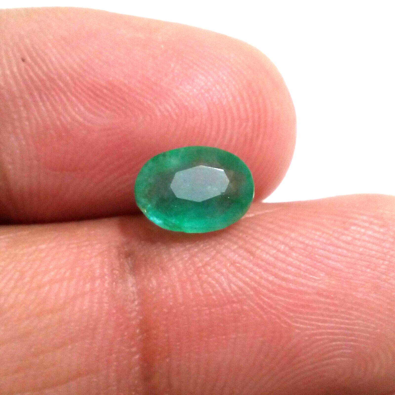 Wonderful A+Zambian Emerald Oval Shape 1.95 Crt Top Green Faceted Loose Gemstone