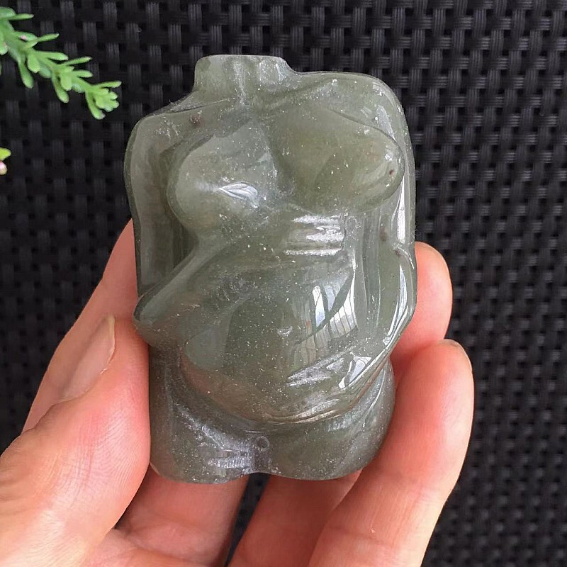 113g Aventurine Goddess Pregnant Female Body Model Sculpture Mother’s Day Gift