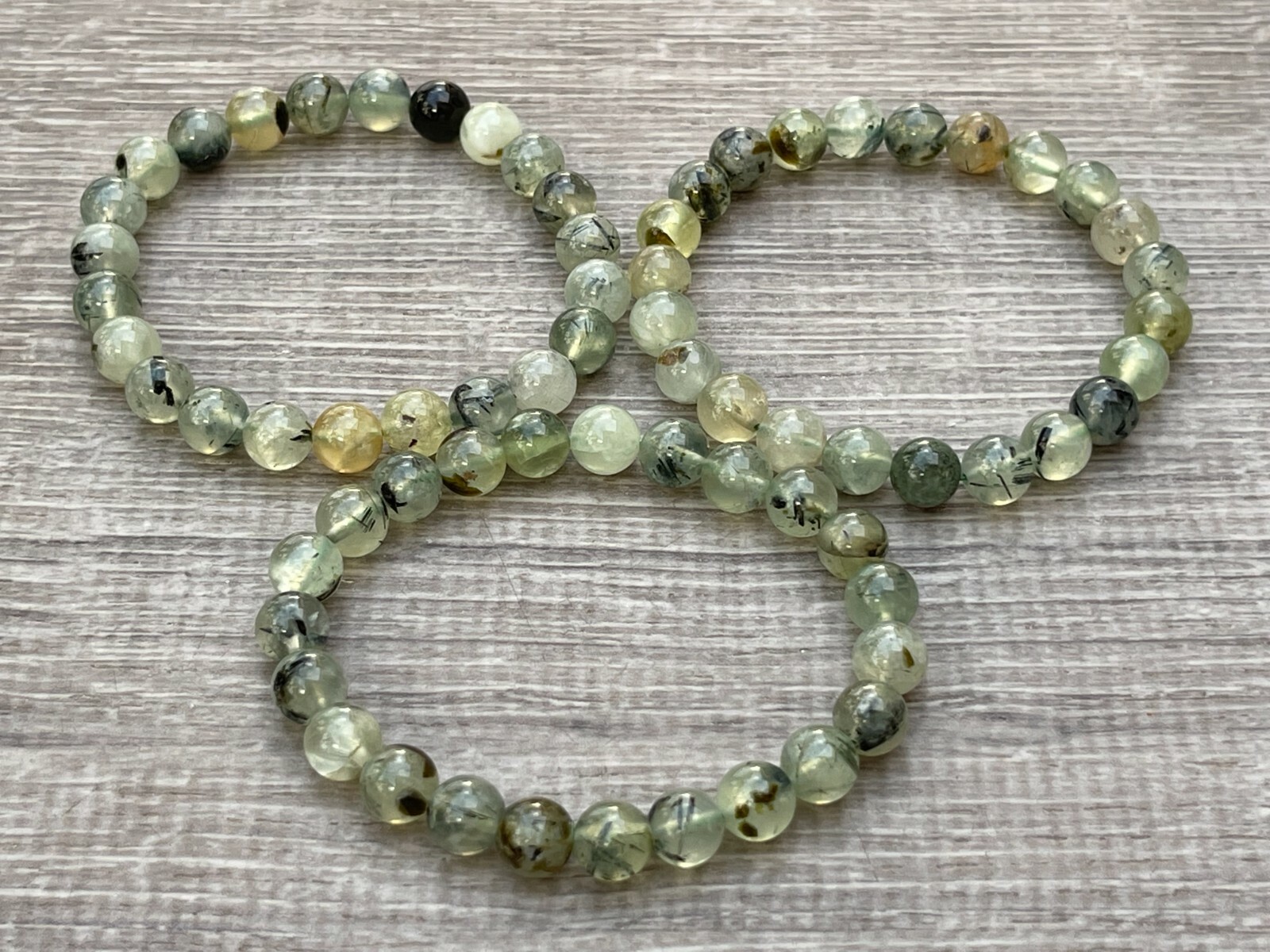 Grade A++ Green Prehnite Crystal Bead Bracelet 8mm, Genuine Gemstone Bracelet