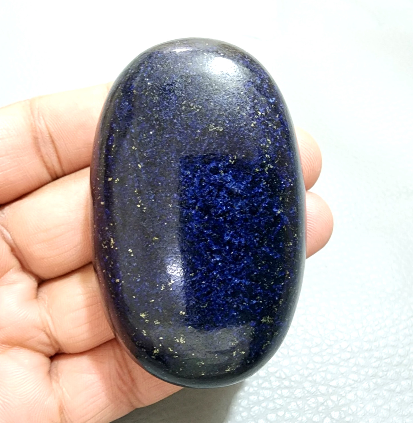 Natural A+ Lapis Lazuli Palm Worry Stone Quartz Crystal Polished Gemstone 634 Ct