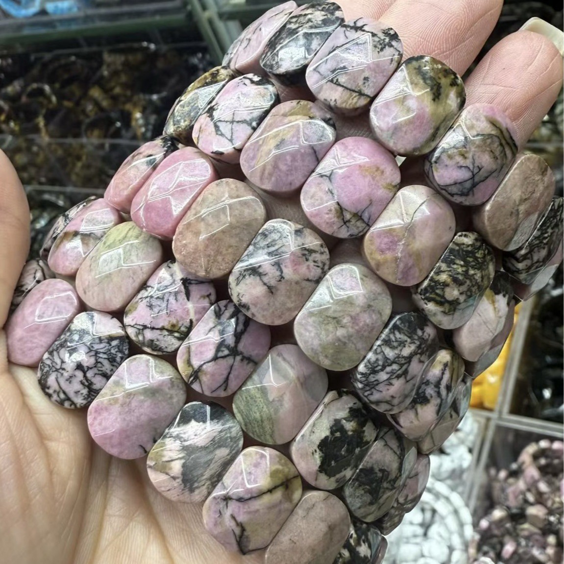 Natural crystal gemstone agate jade oval cut bracelet Healing for Health 11*15mm