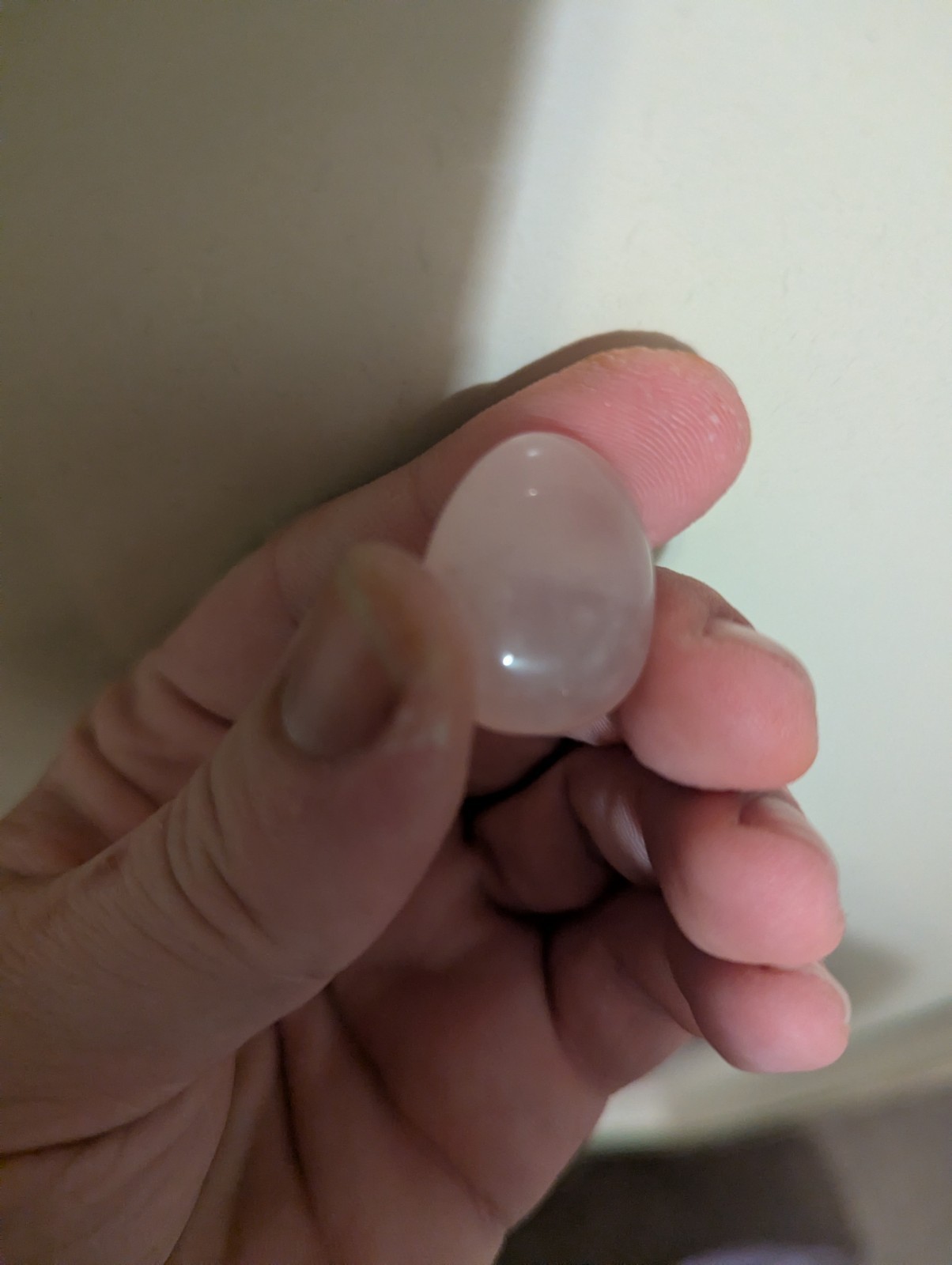 An Ovular Pink Rose Quartz Stone