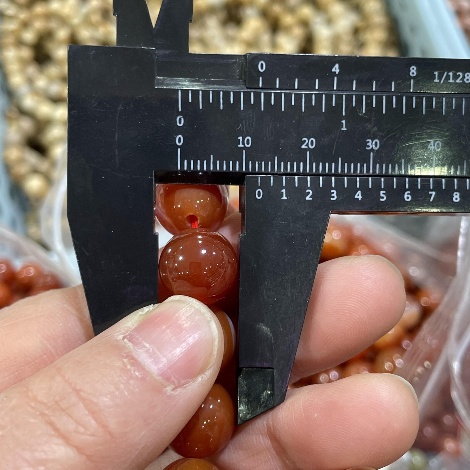 1pc 12mm Carnelian Red Agate Beaded Healing Reiki Stretchy Bracelet