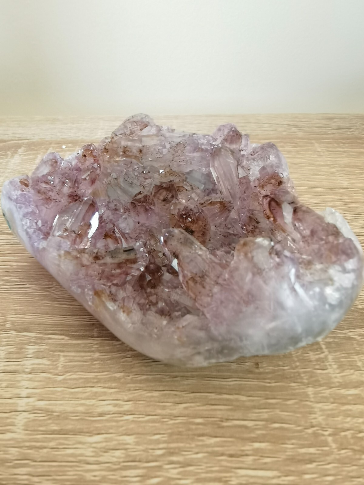 303g Natural Brazil Galaxy Amethyst colorful flicker Crystal 11 x 9×3cm