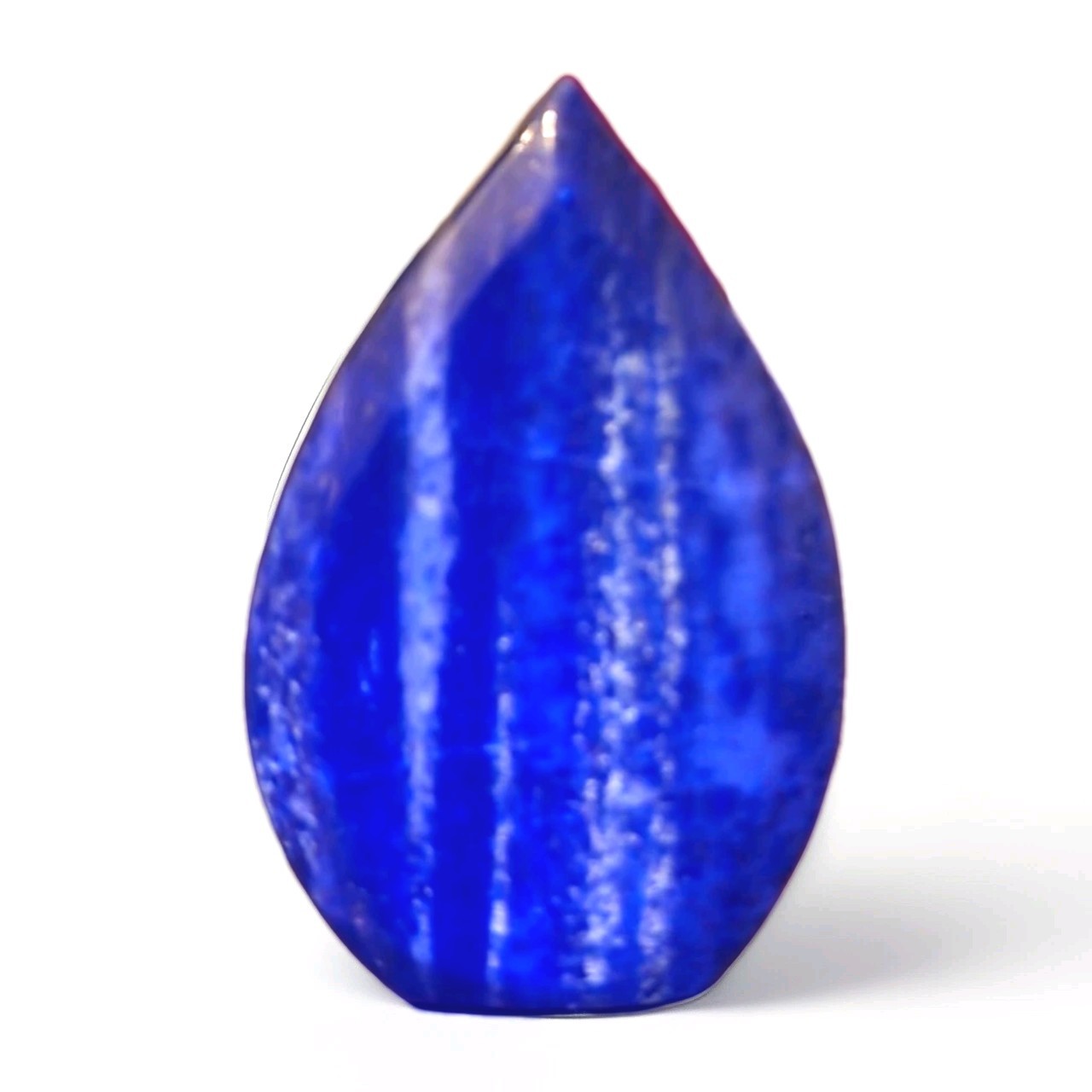 Polished Lapis Lazuli And Trolleite Crystal Carved Freeform Teardrop – USA