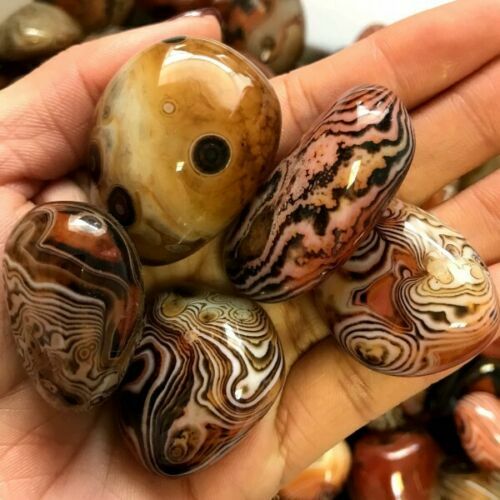 500g Madagascar Banded Agate Alarge Tumbled Beautiful Patterns Randomly Send